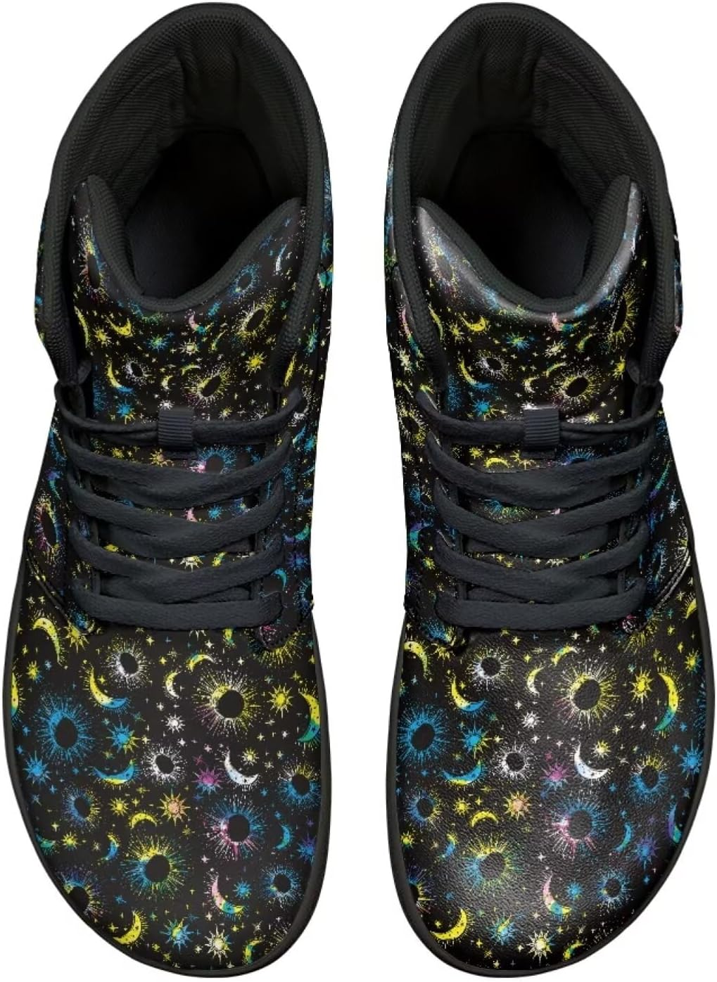 

Мужские сандалии Jeiento Galaxy Barefoot с минималистичным дизайном, широкой носочной частью, ботильонами на щиколотку, из искусственной кожи, для ходьбы, повседневная обувь, Colorful Moon and Stars