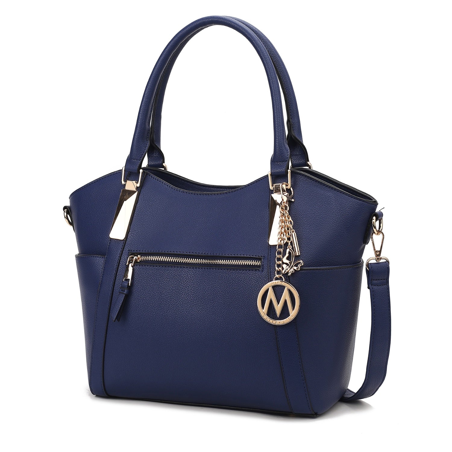 

Женская сумка-шоппер Janise Solid Tote из веганской кожи от Mia K MKF Collection By Mia K., темно-синий