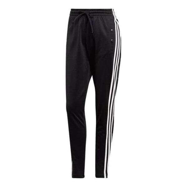 

Штаны с тремя полосками и застежкой на кнопки Adidas, черный