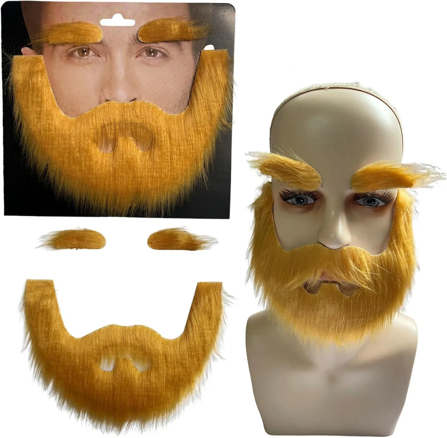 Накладные усы Soyusunny желтые