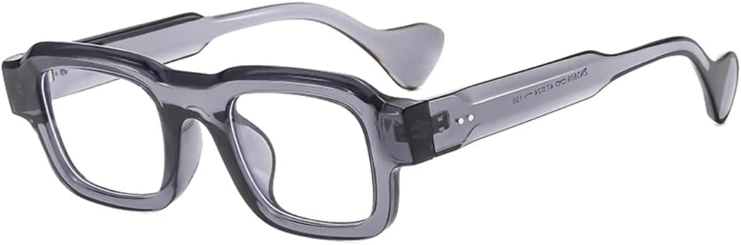 

Солнцезащитные очки для мужчин и женщин - защита UV400 - разноцветные линзы желтого и синего цвета с заклепками, для занятий спортом на открытом воздухе и вождения DSVIGF, Grey Clear