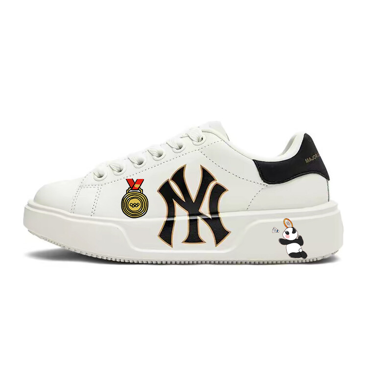 

Кроссовки MLB Chunky Classic Skateboarding Shoes Unisex Low-top Black, бежевый/черный