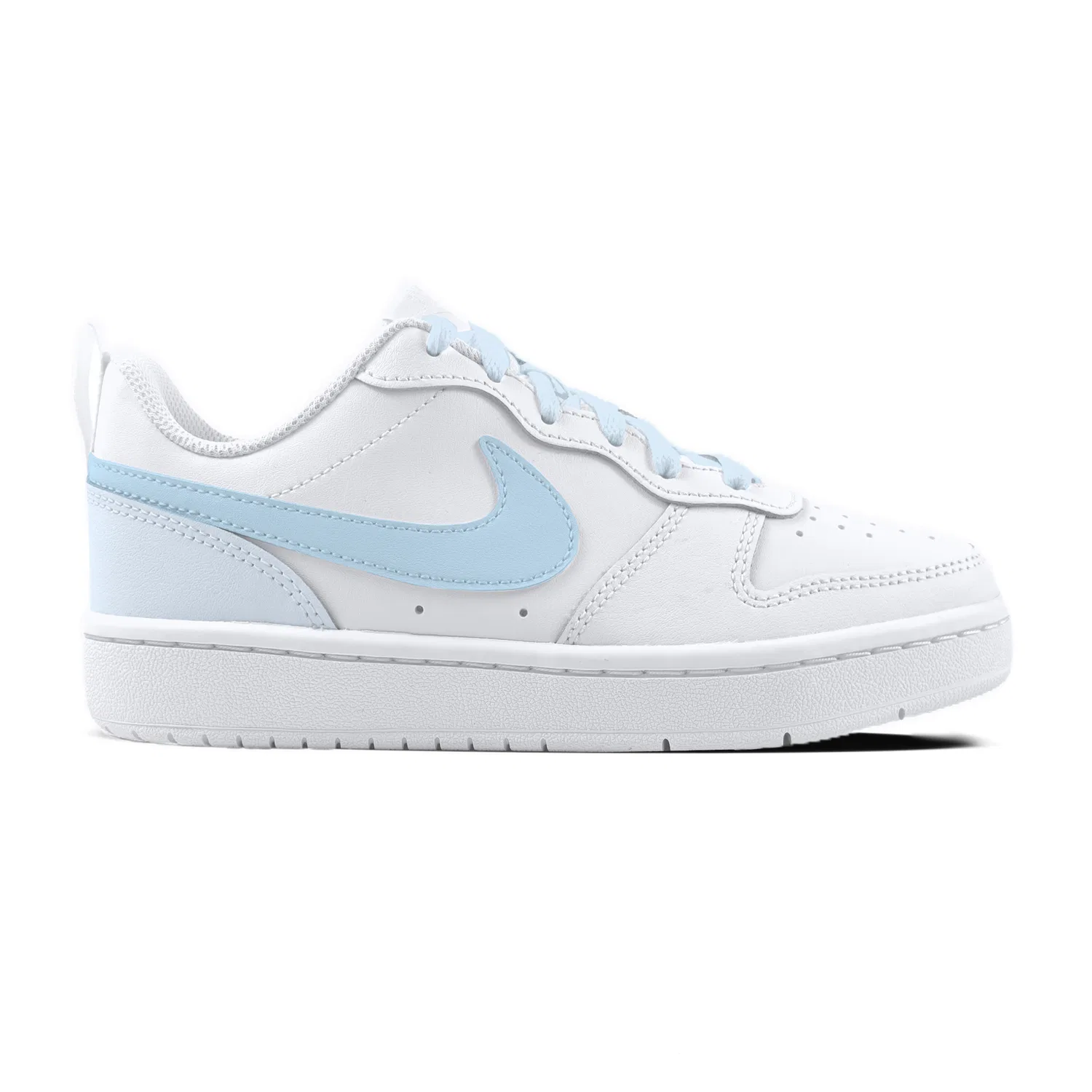 Детские скейтбордические кроссовки Court Borough Blue Hook Milk Cat Leather White Unisex Nike — фото 3