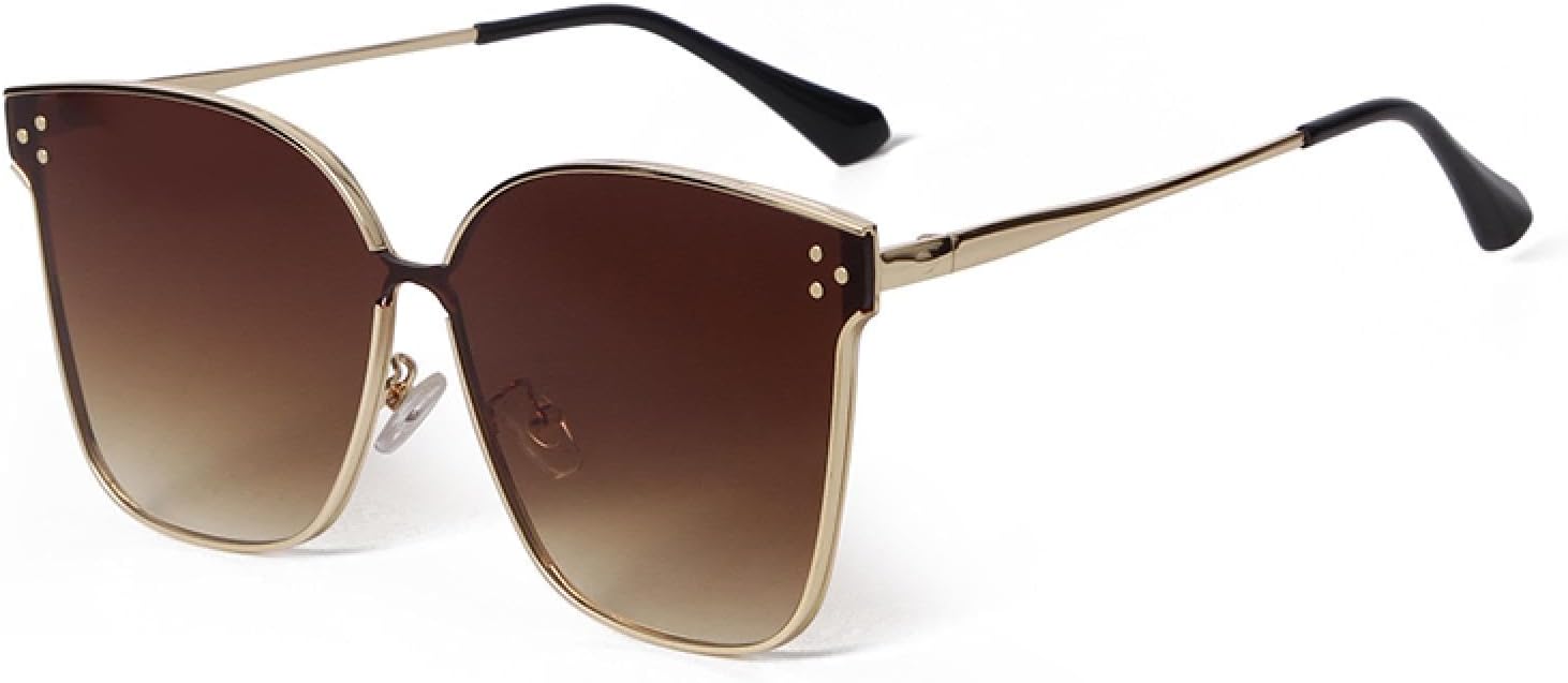 

Модные металлические квадратные солнцезащитные очки в крупной оправе для женщин с градиентной защитой от УФ-излучения UV400, идеально подходящие для активного отдыха на природе WNCKSQ, C4