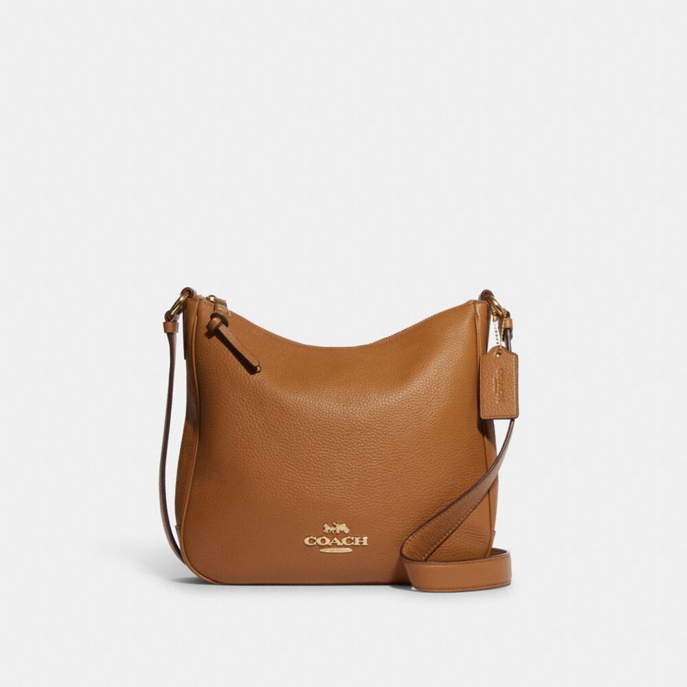 

Сумка кросс-боди COACH Ellie File, цвет Gold/Light Saddle