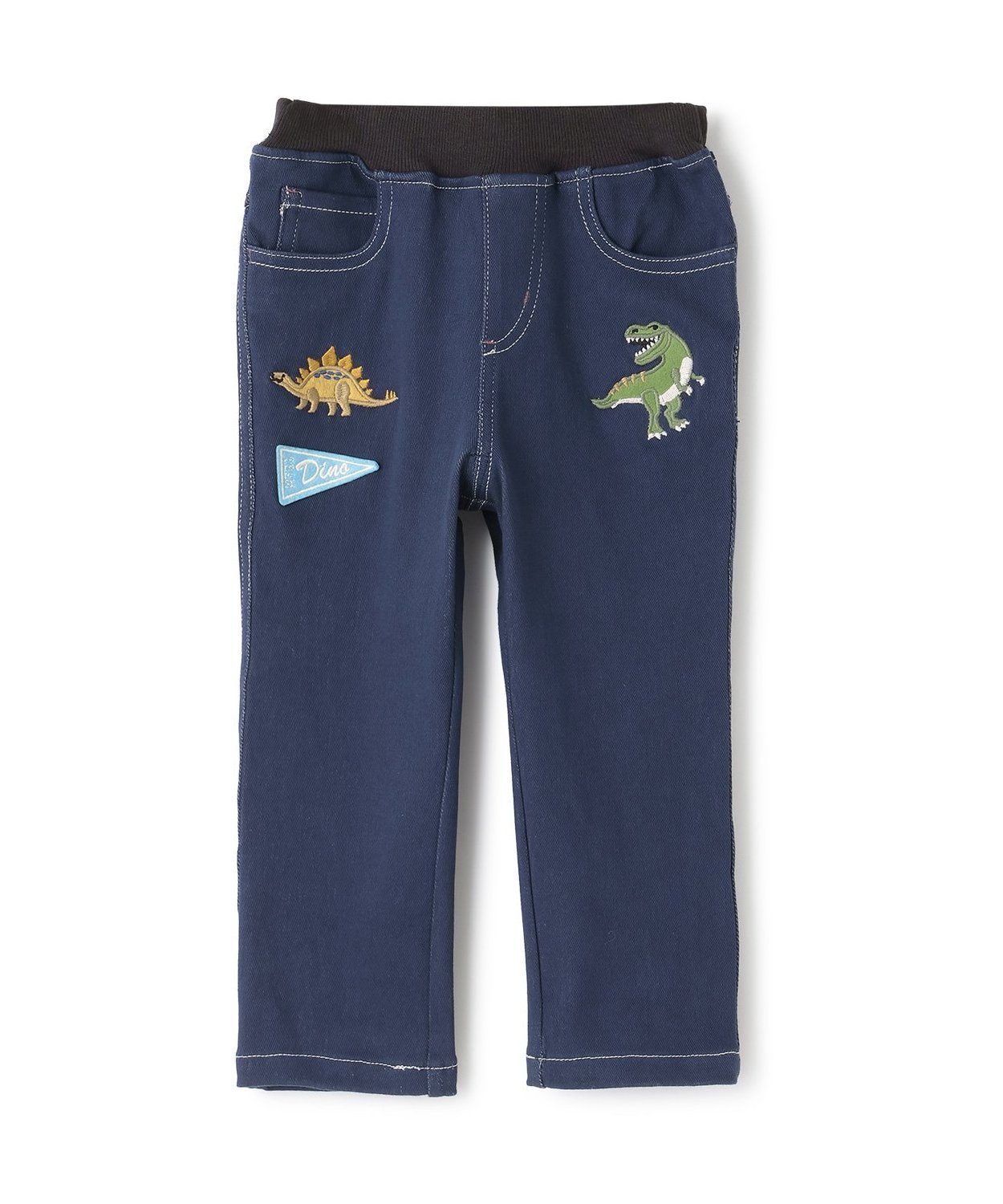 Длинные прямые брюки с динозаврами Kladskap, Navy blue