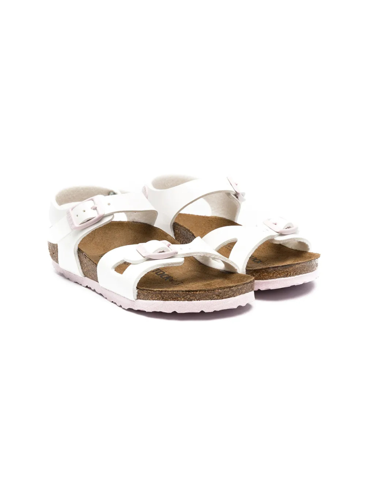 

Birkenstock Kids сандалии с пряжками, белый