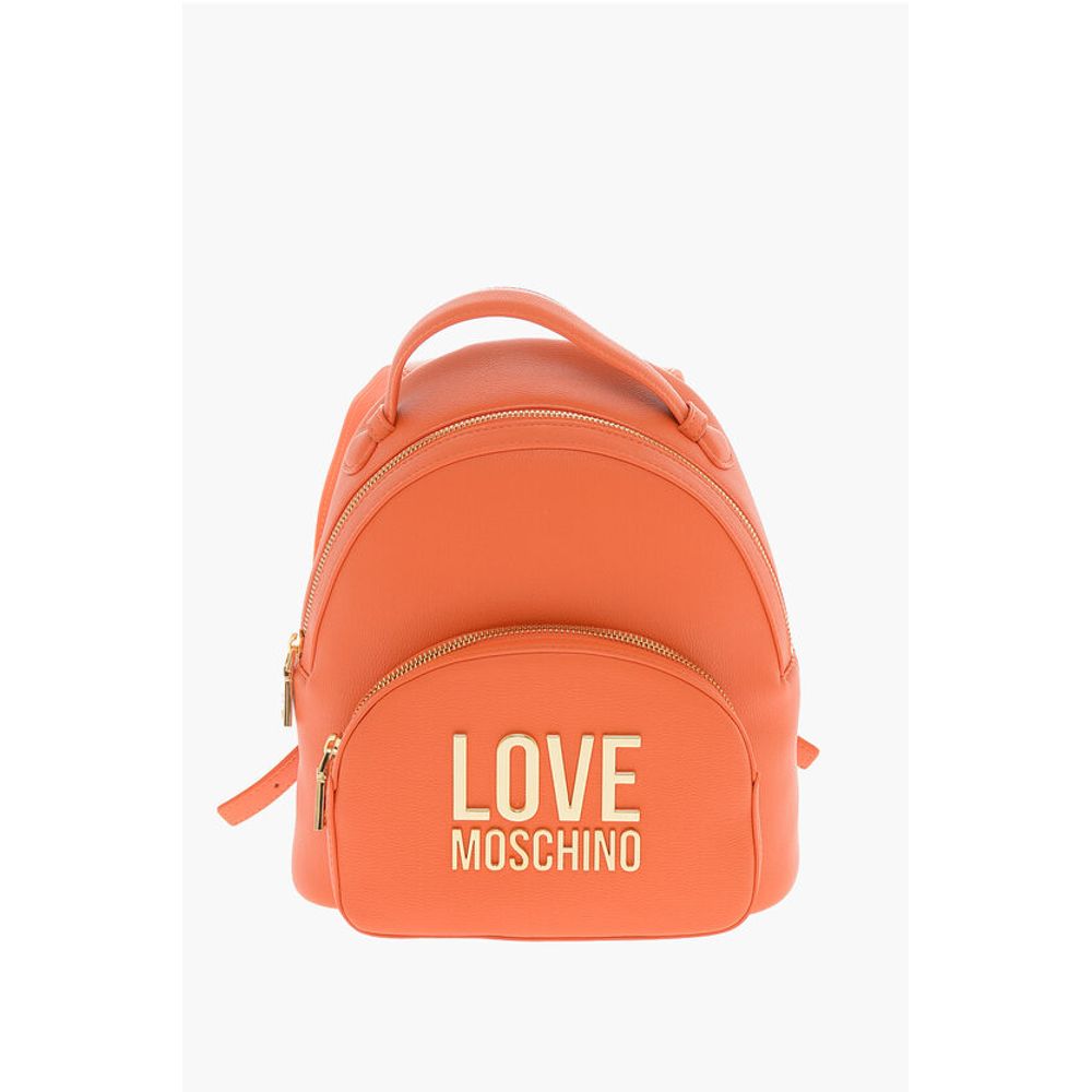 

Рюкзак LOVE из искусственной кожи с золотым логотипом Moschino, Orange