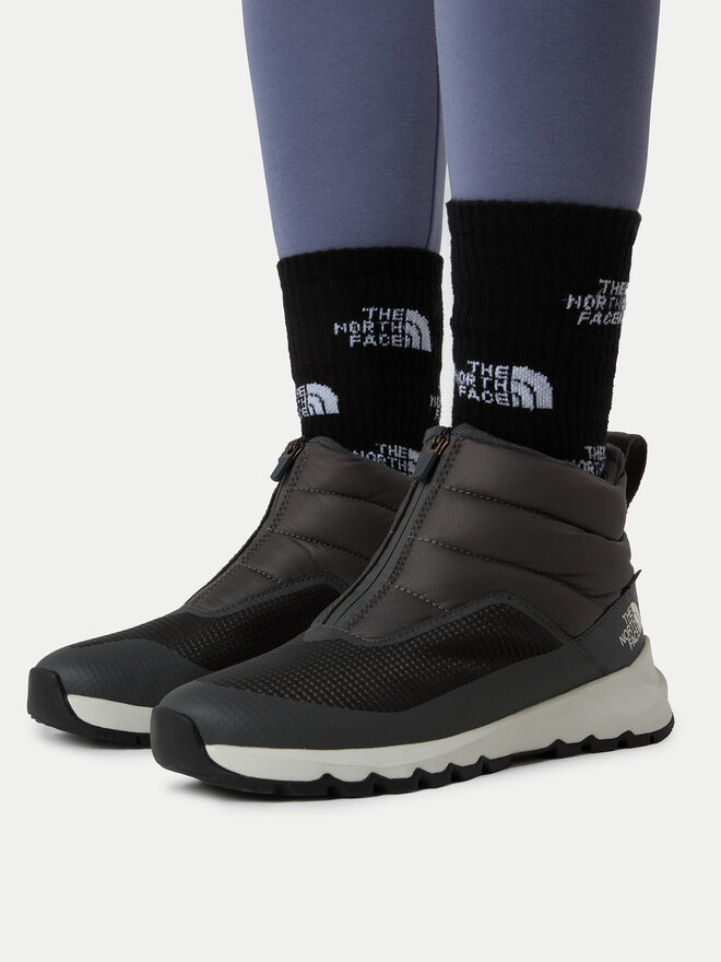 Женские зимние сапоги The North Face Thermoball короткие с передней молнией, серый — фото 2