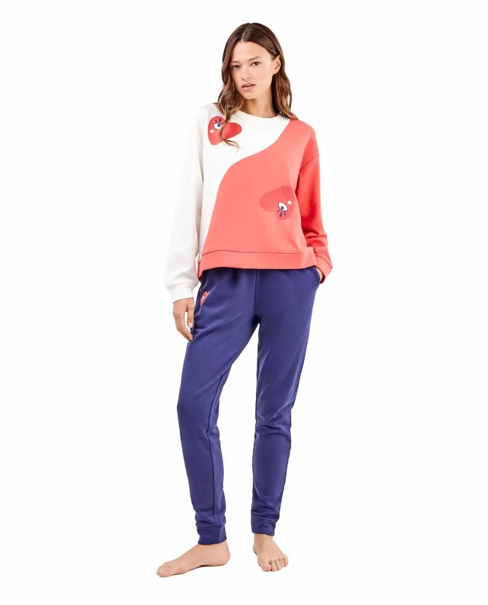 

Женская пижама с контрастными брюками Gisela, белый