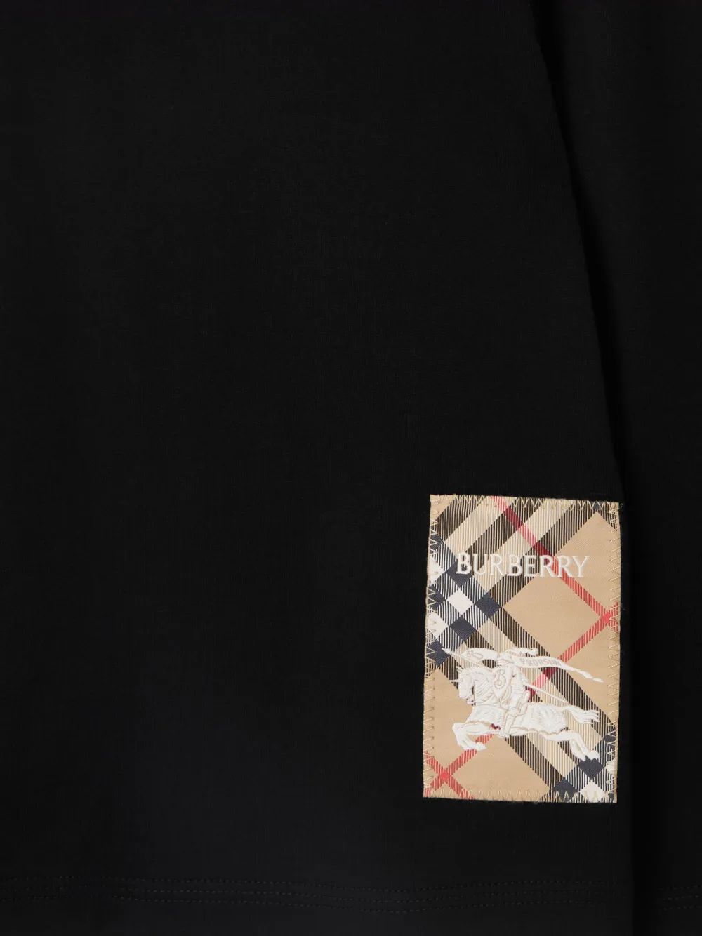 Футболка с нашивкой Vintage Check BURBERRY KIDS, черный — фото 3