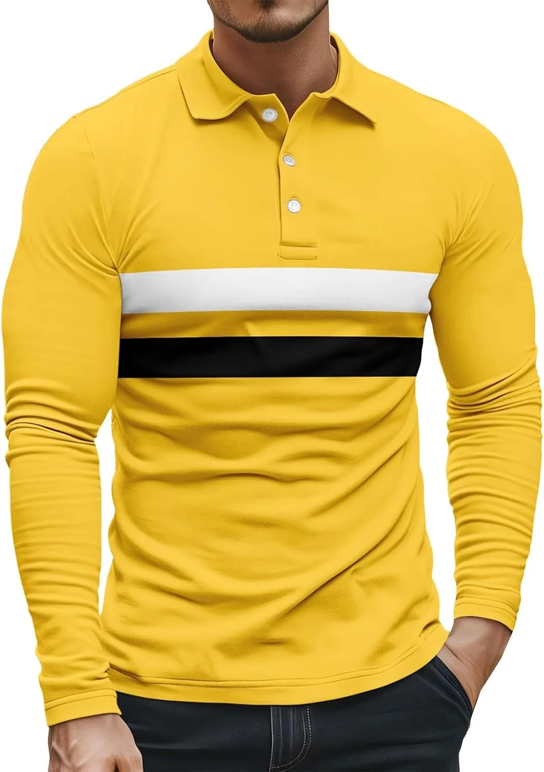 

Мужская поло для гольфа с длинным рукавом, легкая летняя