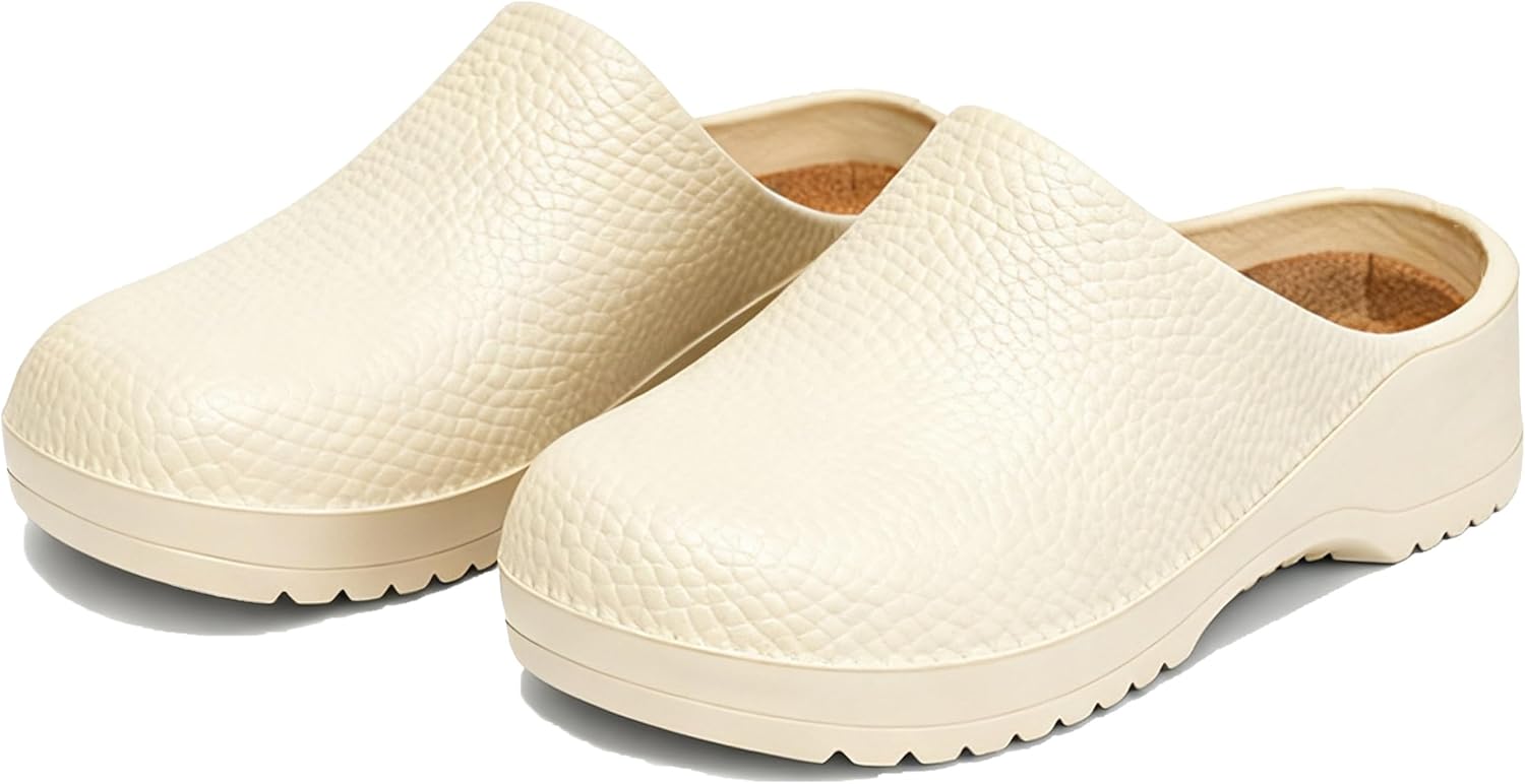 

Профессиональные кухонные сабо для женщин и мужчин. Удобные, дышащие, с поддержкой свода стопы, нескользящие. Обувь для поваров, медсестер, поваров, работников ресторанов Generic, бежевый