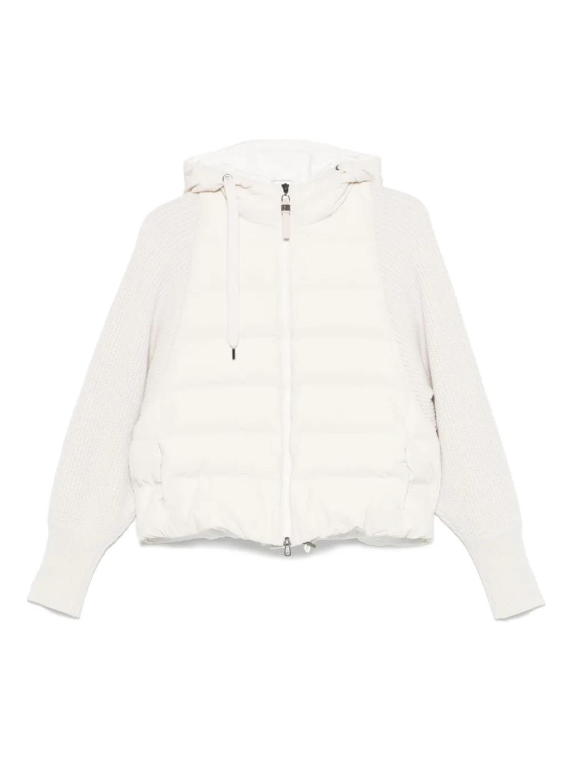 

Пуховик на молнии Brunello Cucinelli, белый