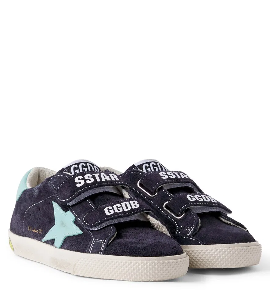 Замшевые кроссовки в стиле олдскул Golden Goose Kids, синий