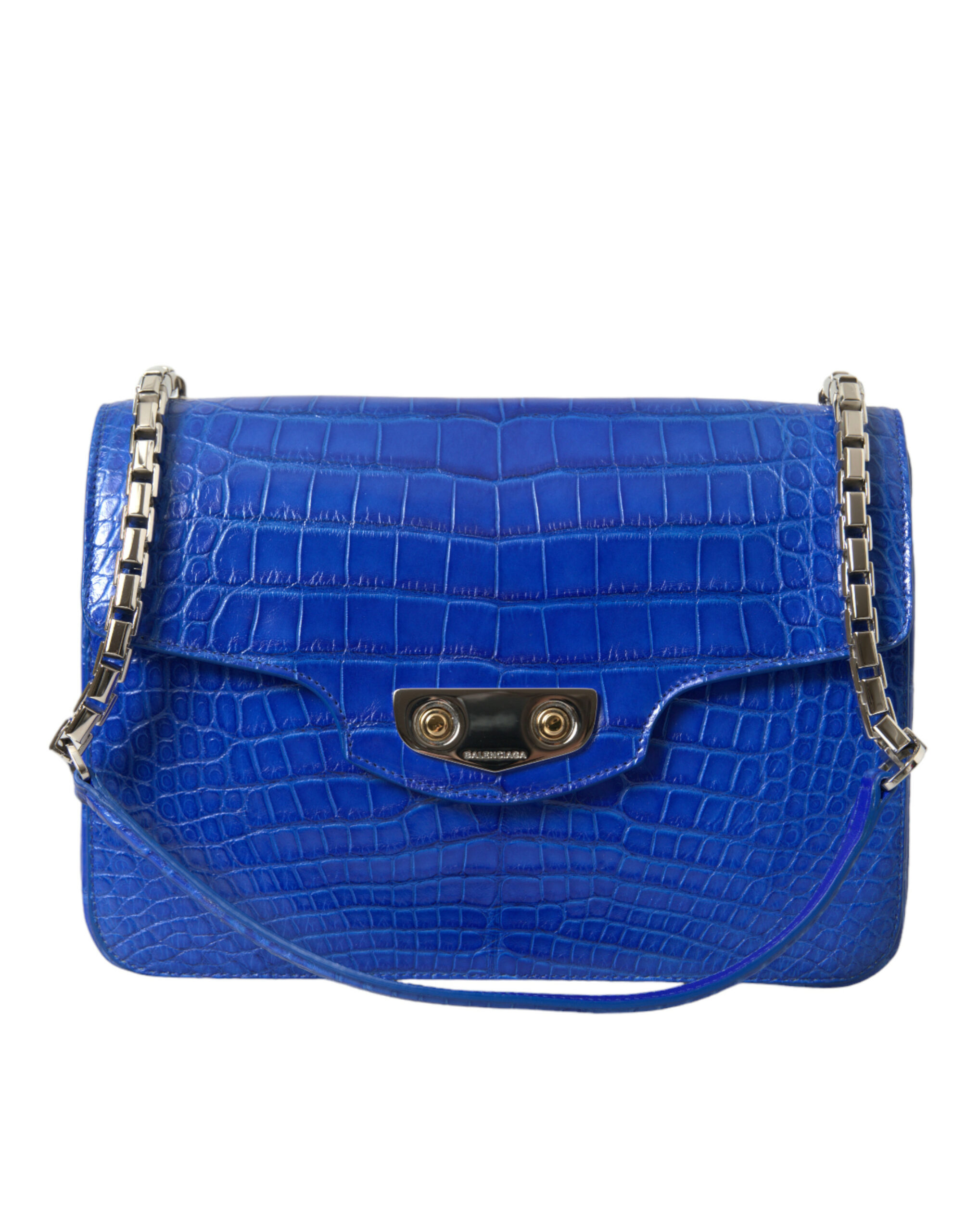 

Шикарная сумка через плечо из кожи аллигатора Balenciaga, синий