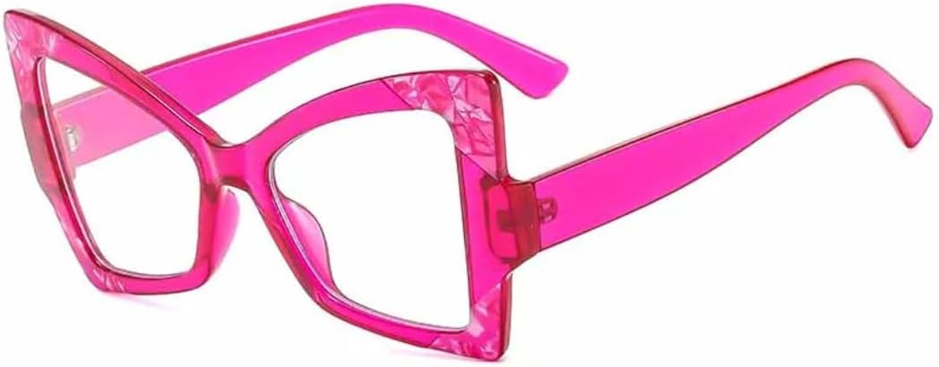 

Ретро большие солнцезащитные очки в форме бабочки «кошачий глаз» ярких цветов для женщин и мужчин, для путешествий, отдыха на природе, с защитой от УФ-излучения UV400 TVTBBVV, Rose Clear