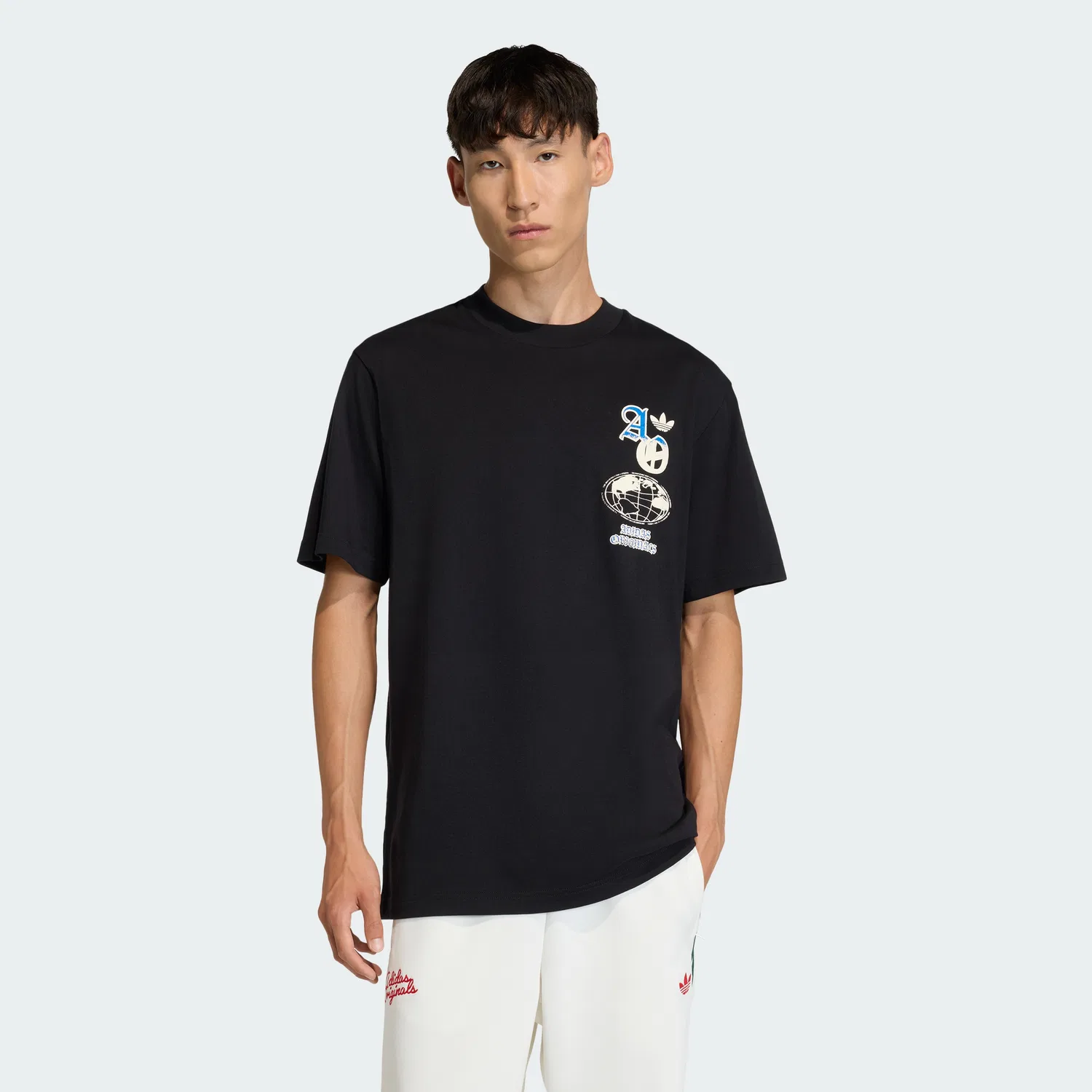 Мужская чёрная футболка Gfx от Adidas