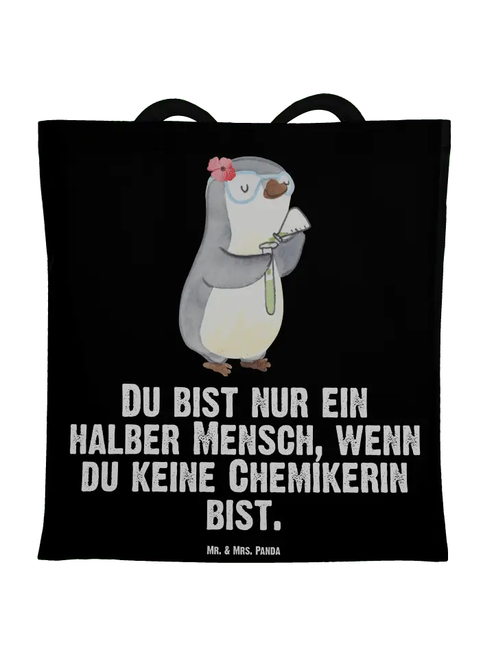 

Сумка для переноски Mr & Mrs Panda Chemikerin Herz, черный