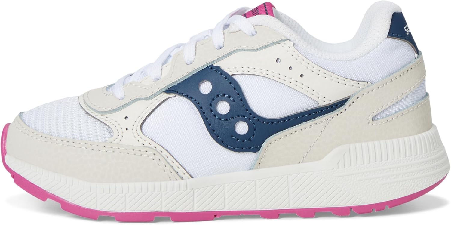 Детские кроссовки Saucony Unisex-Child Eclipse Kdz, белый/синий/розовый/темно-синий — фото 4