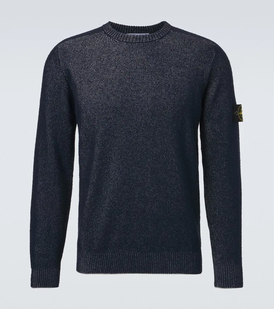Свитер Compass из хлопковой смеси Stone Island, синий