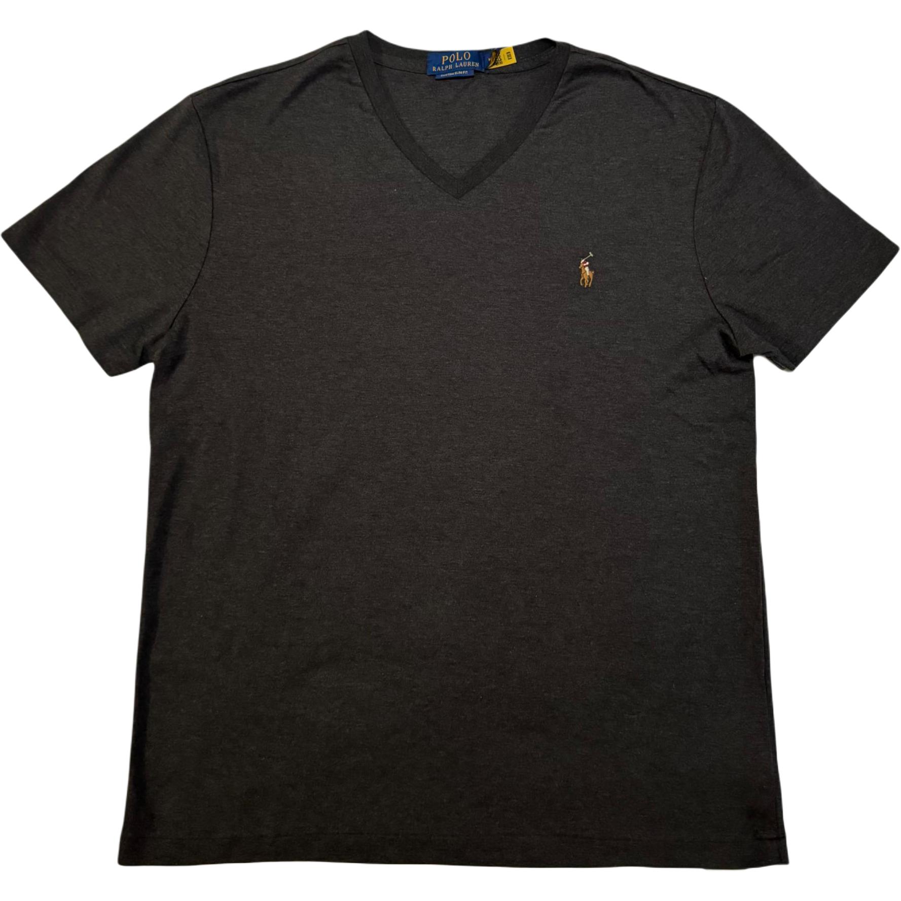 

Футболка с вышитым логотипом Polo Ralph Lauren, темно-серый