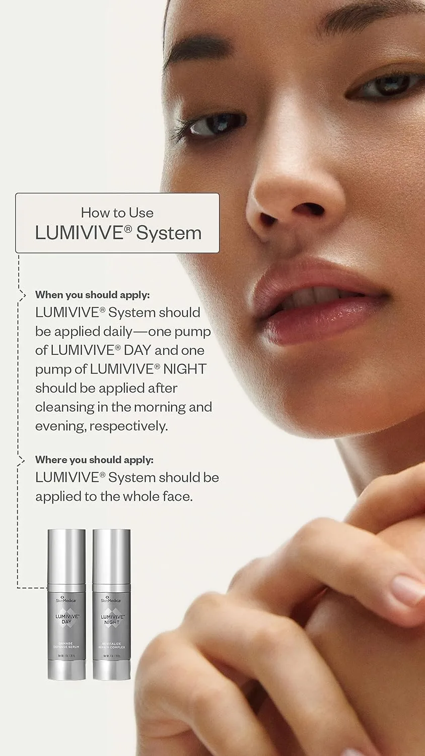 Система SkinMedica Lumivive Day & Night - ваш незаменимый набор для ухода за кожей с сыворотками и омолаживающим эффектом, обеспечивающий сияющую красоту. — фото 2