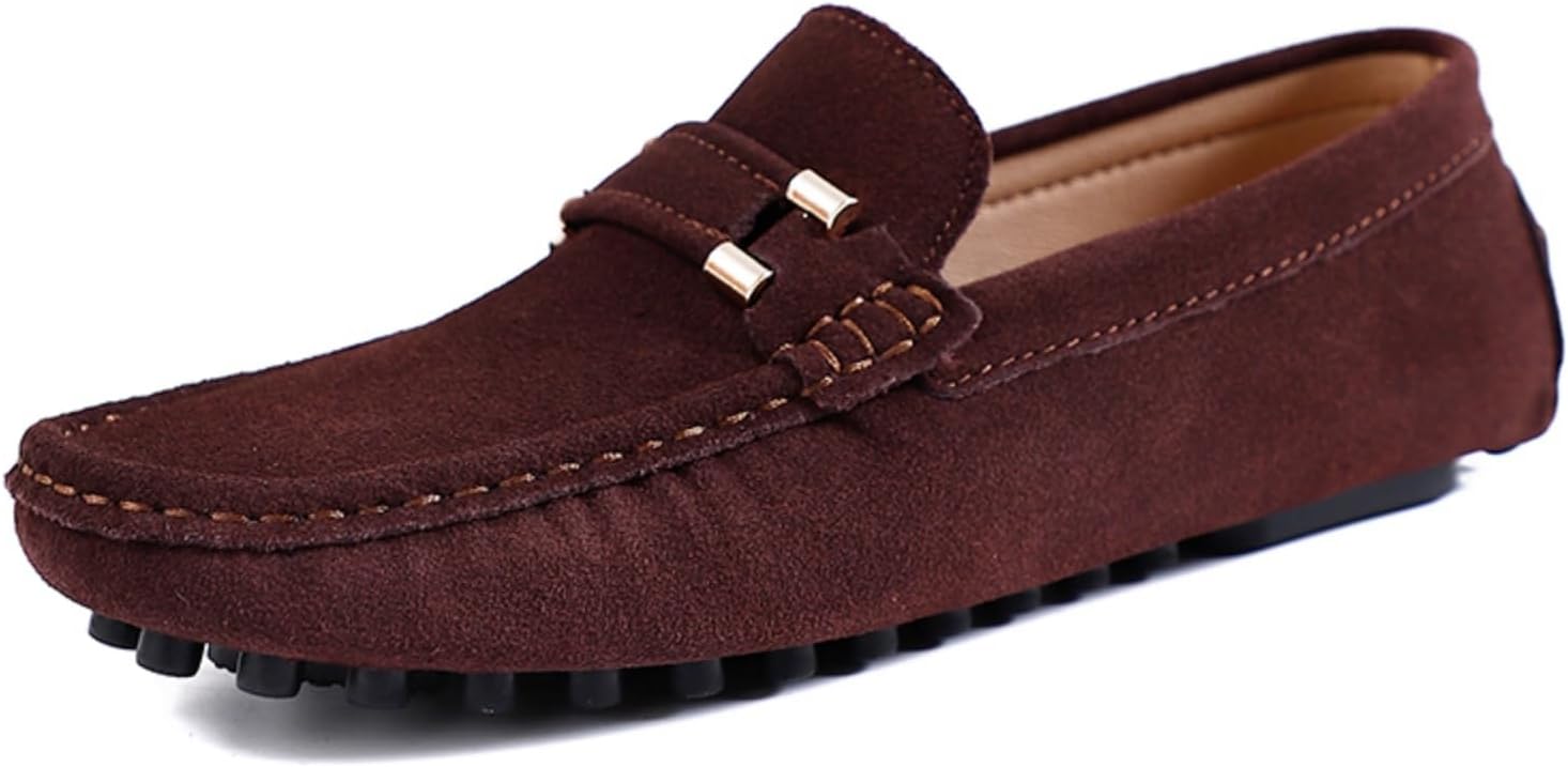 

Мужские туфли-лоферы из замшевой кожи, нубук, ручная стойка, с амортизирующей памятью, легкие, с резиновой подошвой, для ежедневных поездок и прогулок на улице Kpdwfms, коричневый