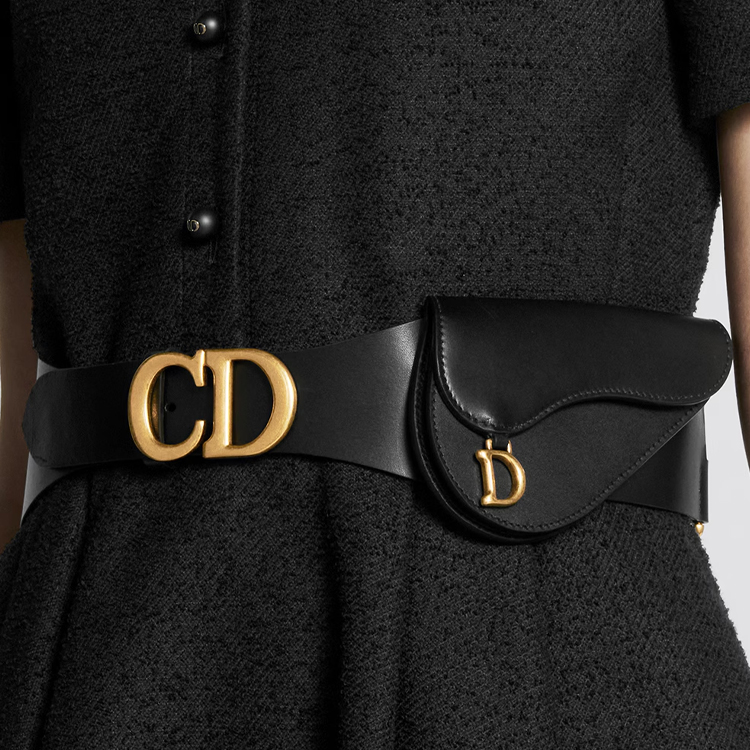 Пояс с логотипом DIOR Женский Черный Ширина 6,5 см — фото 2