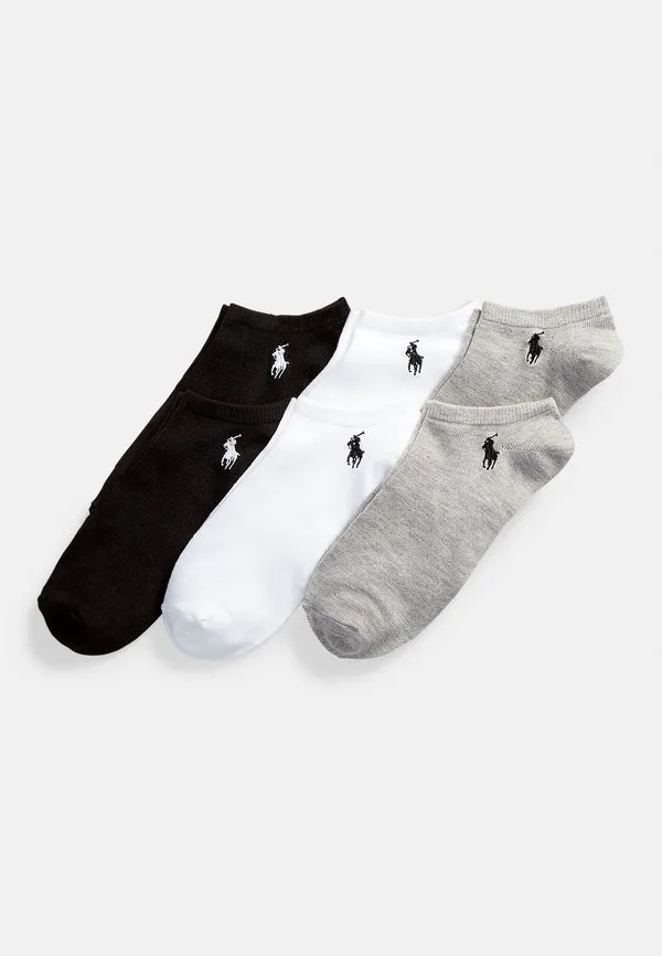 Низкопрофильные носки, набор из 6 пар. Polo Ralph Lauren, White/Black/Grey