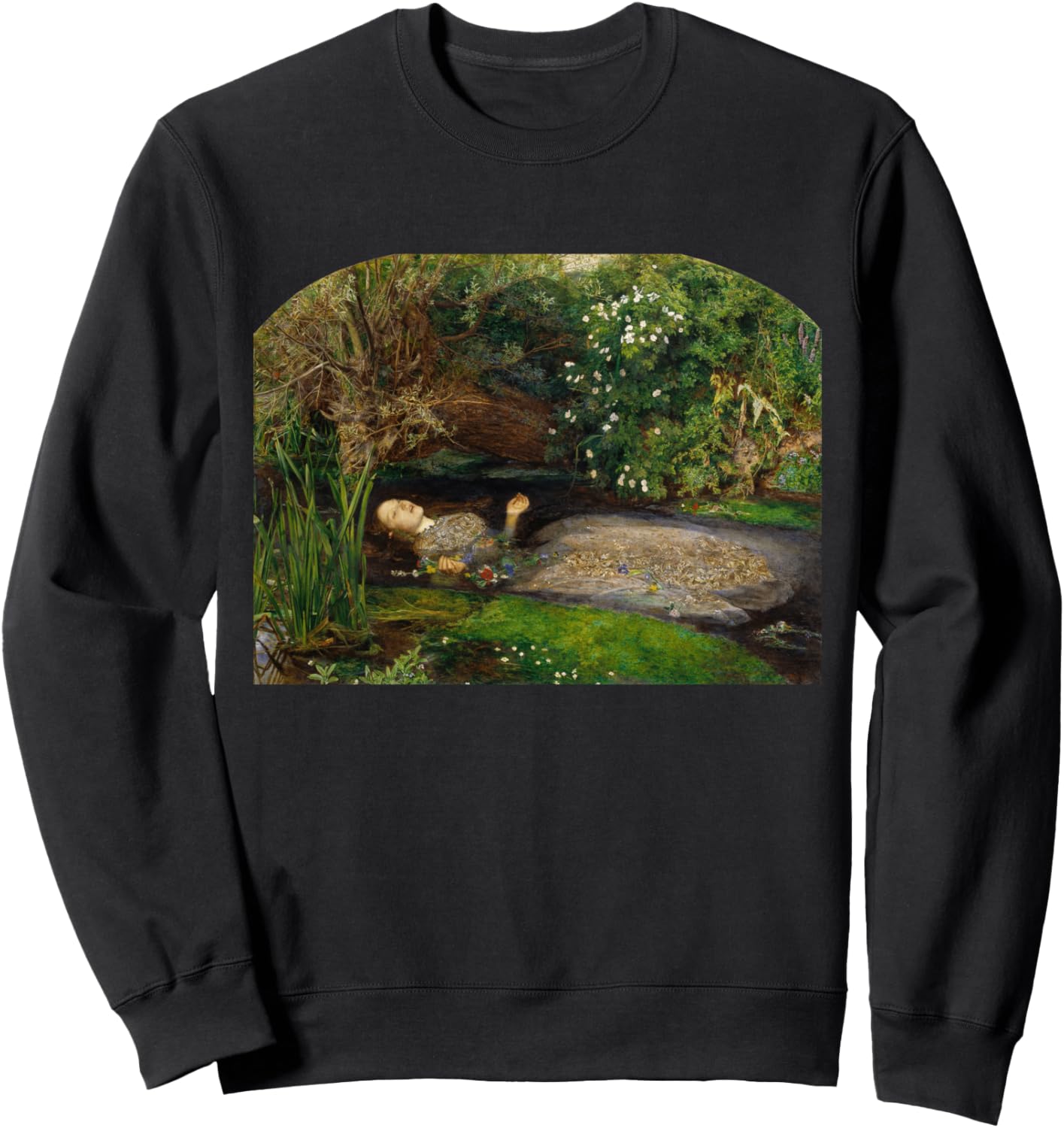 

Толстовка «Офелия» Джона Эверетта Миллеса Vintage Images, черный