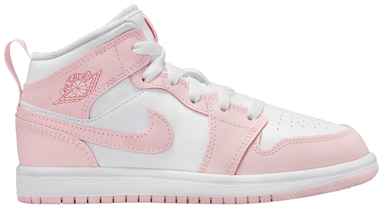 

Кроссовки Air Jordan 1 Mid PS 'Pink Foam Fire Red', розовый