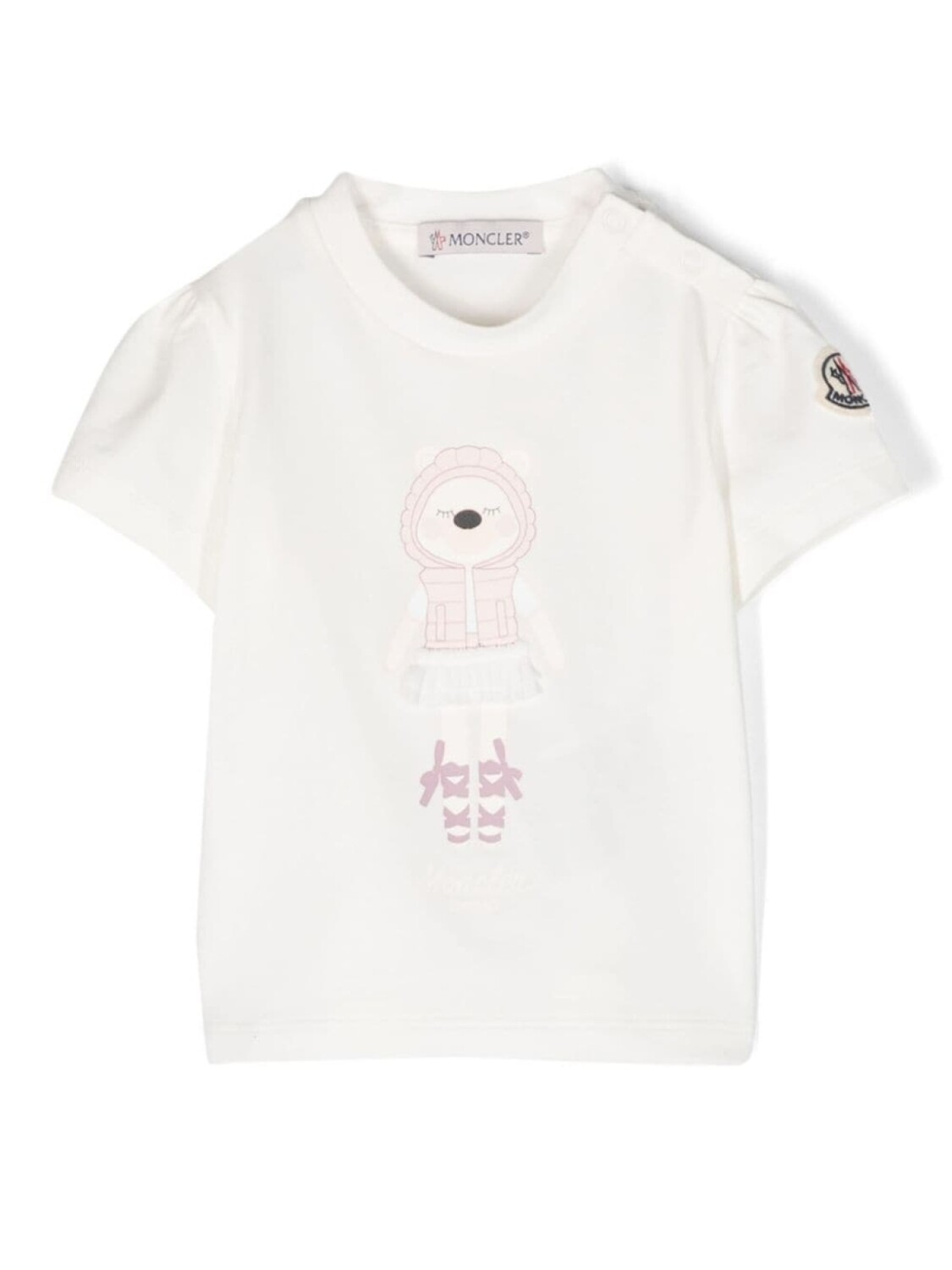 

Moncler Enfant футболка с графичным принтом, белый