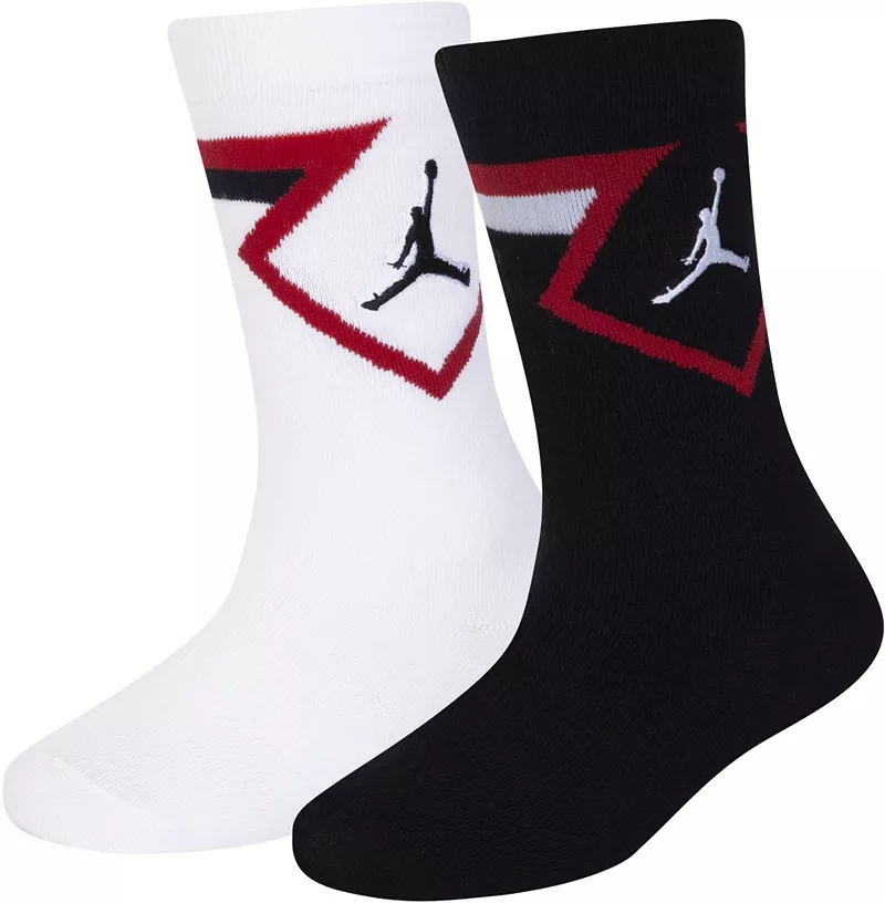 

Детские носки Jordan Diamond Crew — 2 шт, черный
