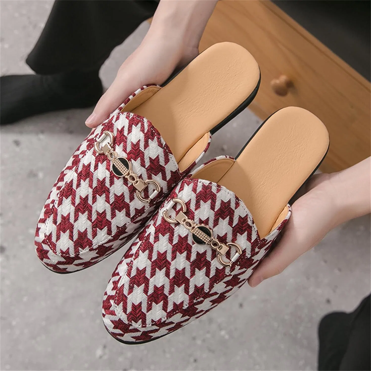 Мужские мюли Loafers, красные JSDWNDO — фото 2