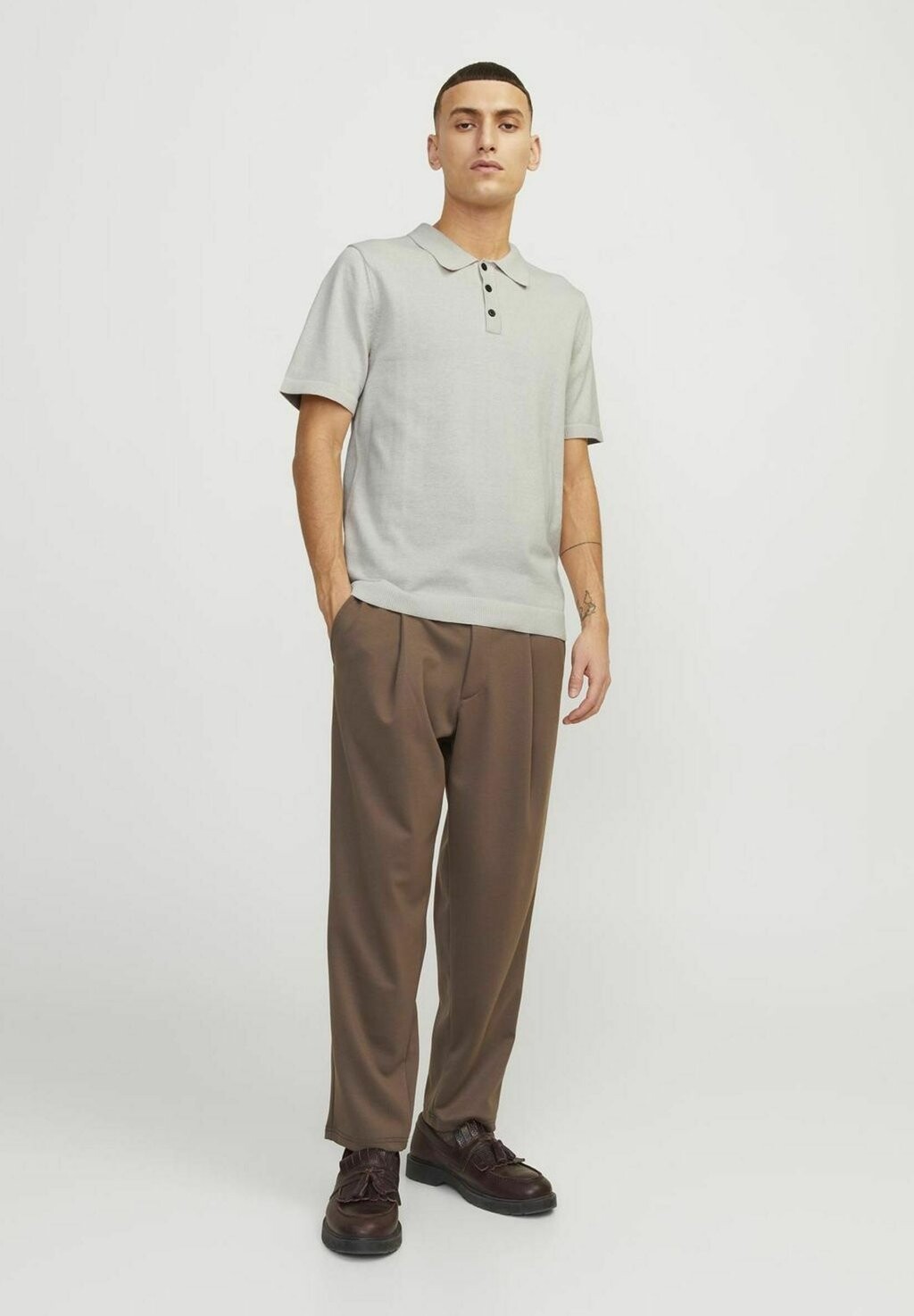 

Поло Jack & Jones, светло-серый