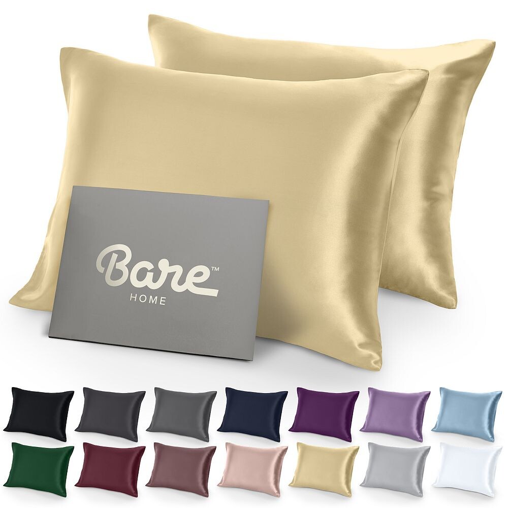

Набор наволочек из атласа с застежкой-конвертом Bare Home, цвет Champagne