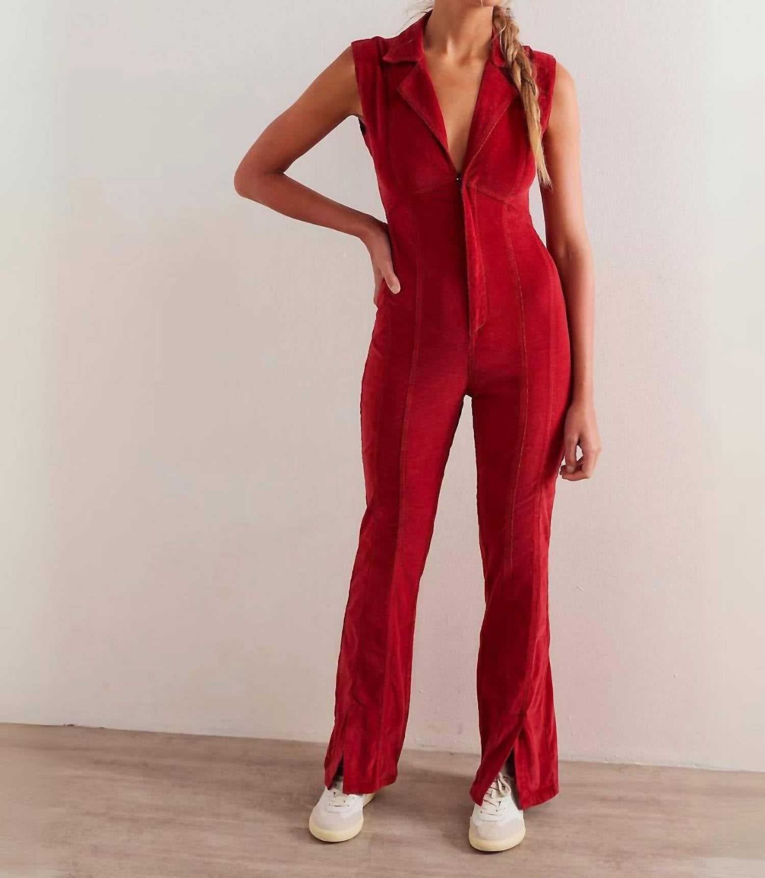 

Crvy Ring The Alarm вельветовый комбинезон в Haute Red Free People