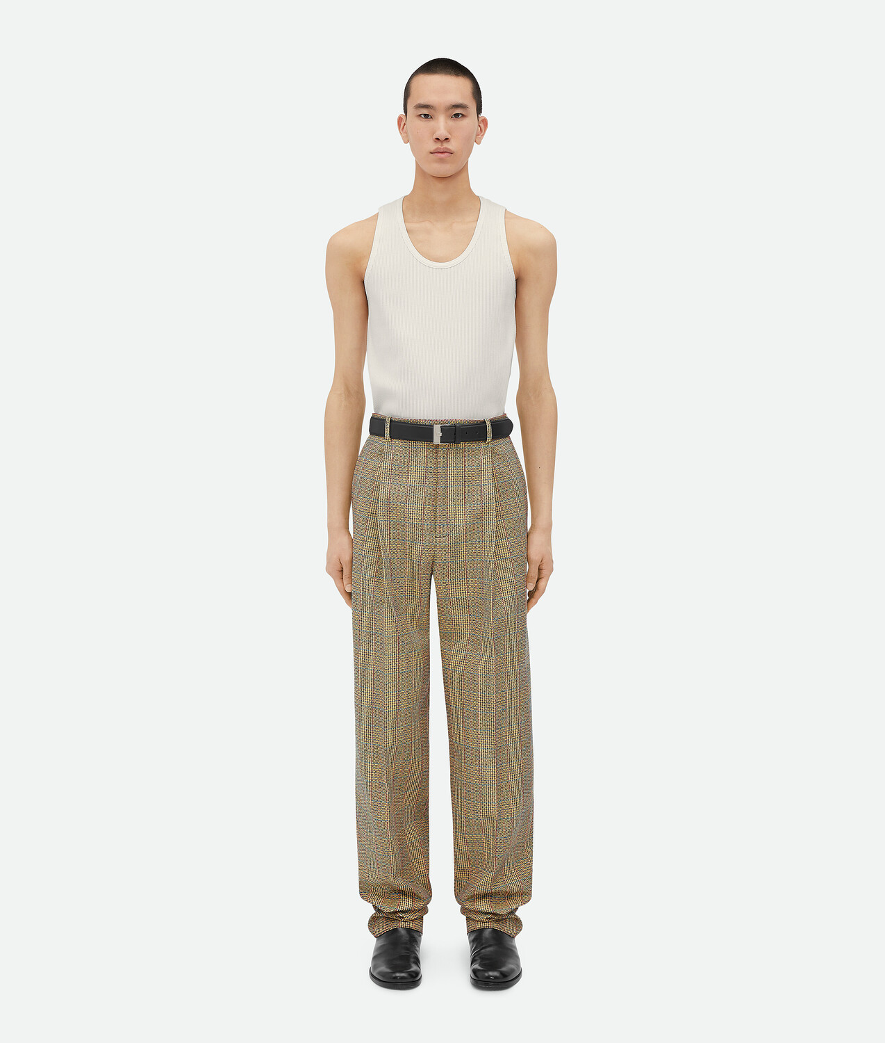 

шерстяные брюки принца Уэльского Bottega Veneta, синий/желтый/бежевый