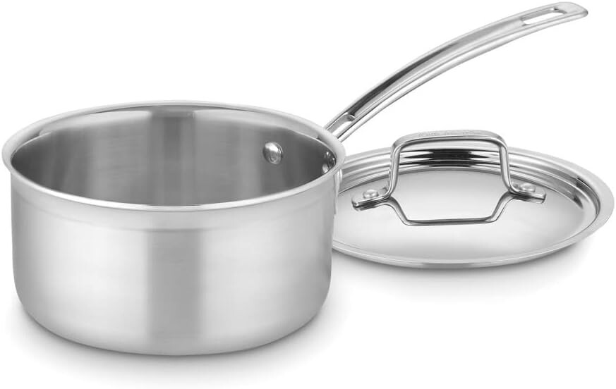 

Кастрюля Cuisinart с крышкой, трехслойная сковорода на 2 литра, Multiclad Pro, MCP19-18N, Saucepan W/Cover