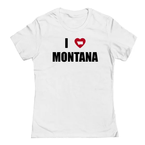 

Футболка Junior'S i Heart Montana с графическим принтом Unbranded, белый