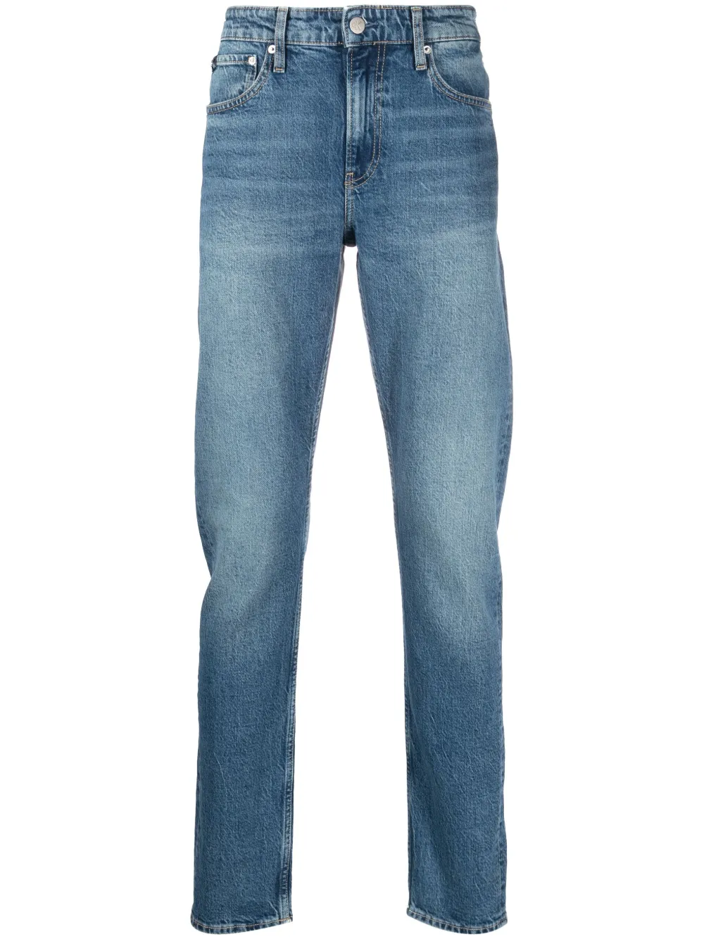 

Узкие джинсы с нашивкой-логотипом Calvin Klein Jeans, синий