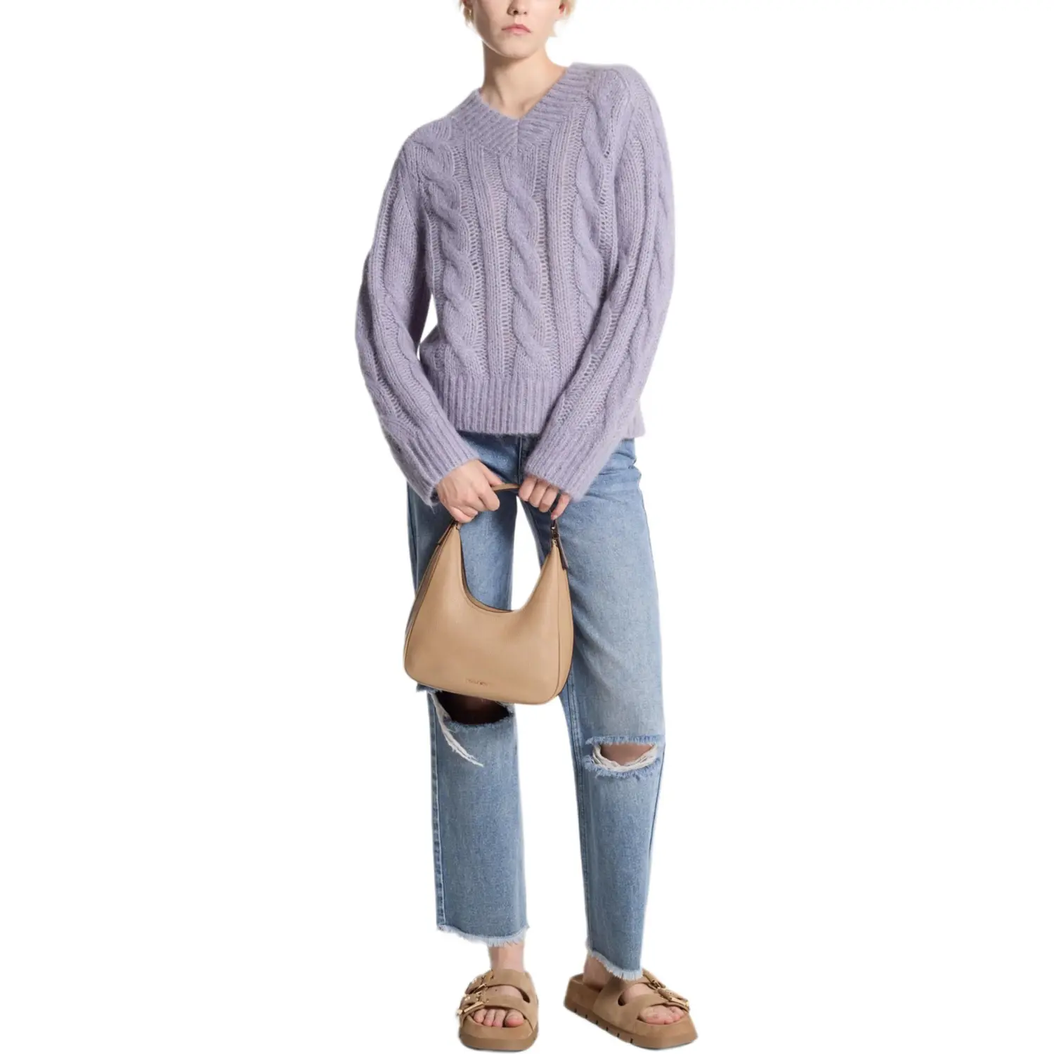 

MICHAEL KORS Свитер FW24 женский светло-фиолетовый