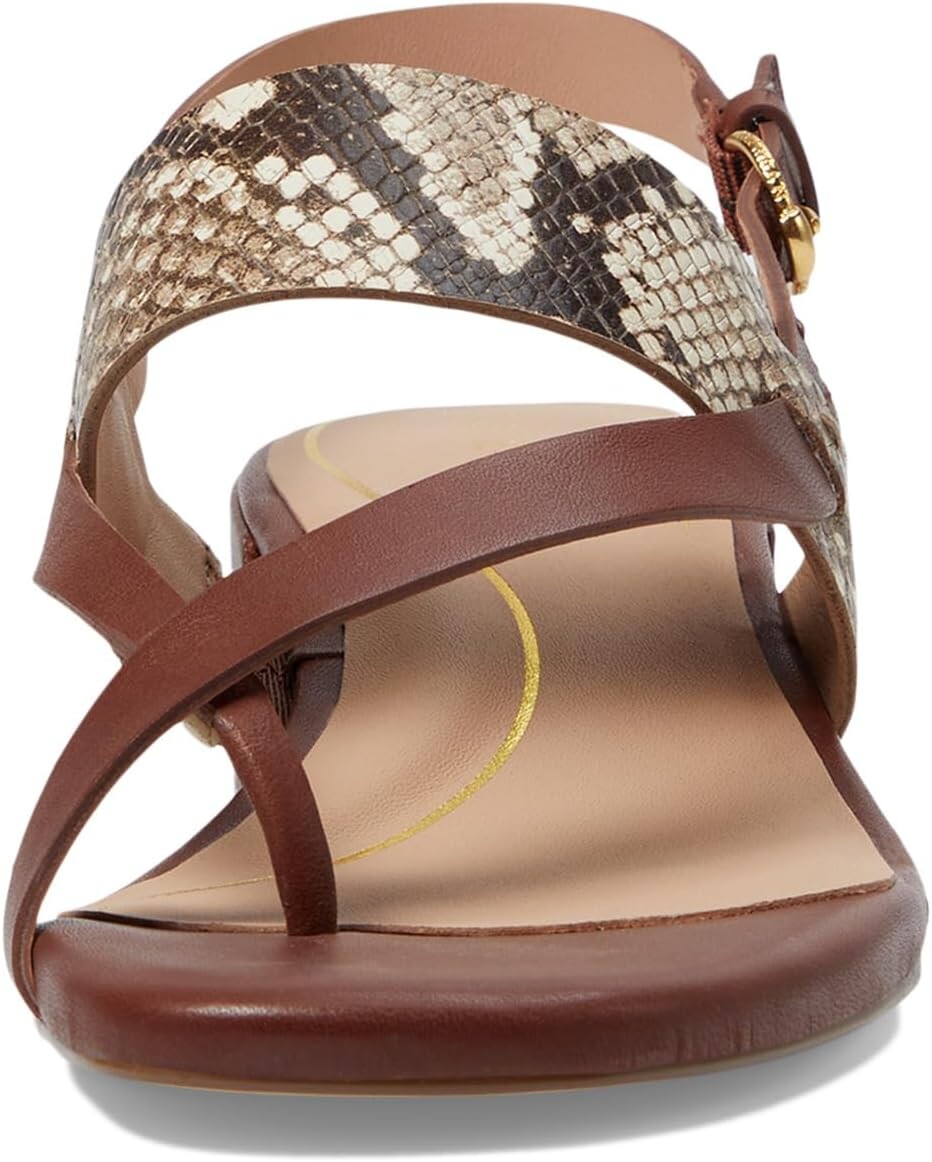 Туфли Cole Haan Anica Lux Block Heel Sandals, цвет Sandollar Print Soho Snake/Brown Leather — фото 2