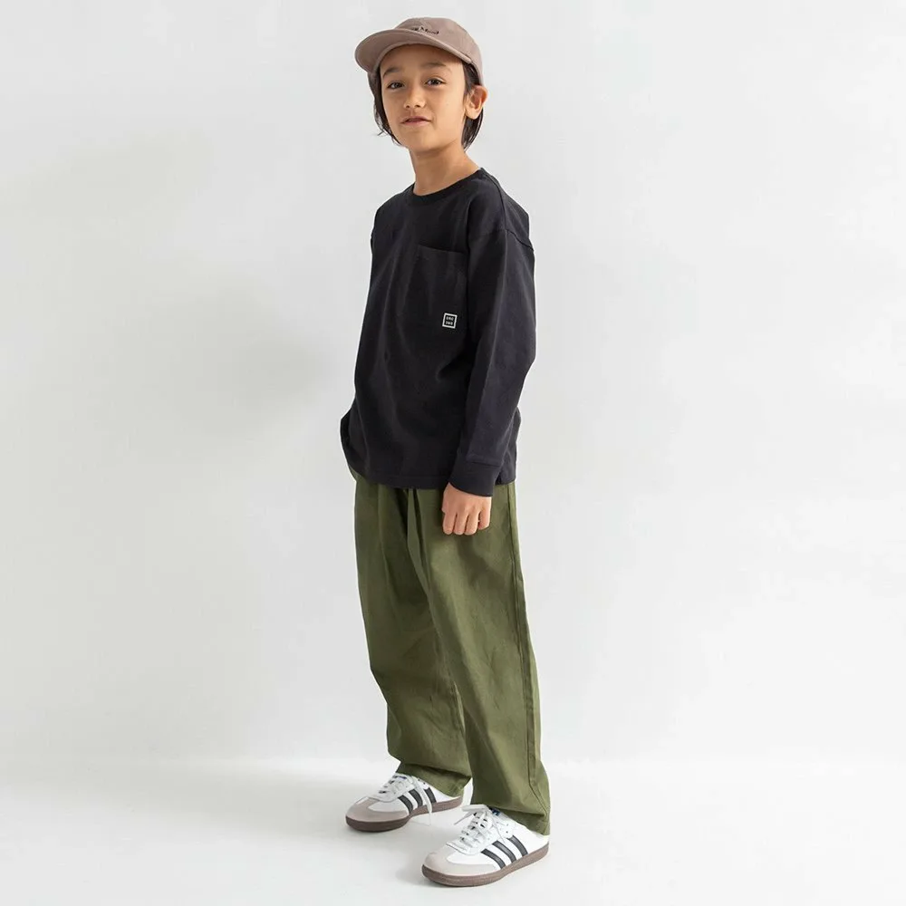 Длинные брюки из саржи с заправленными штанинами Branshes, Khaki — фото 4