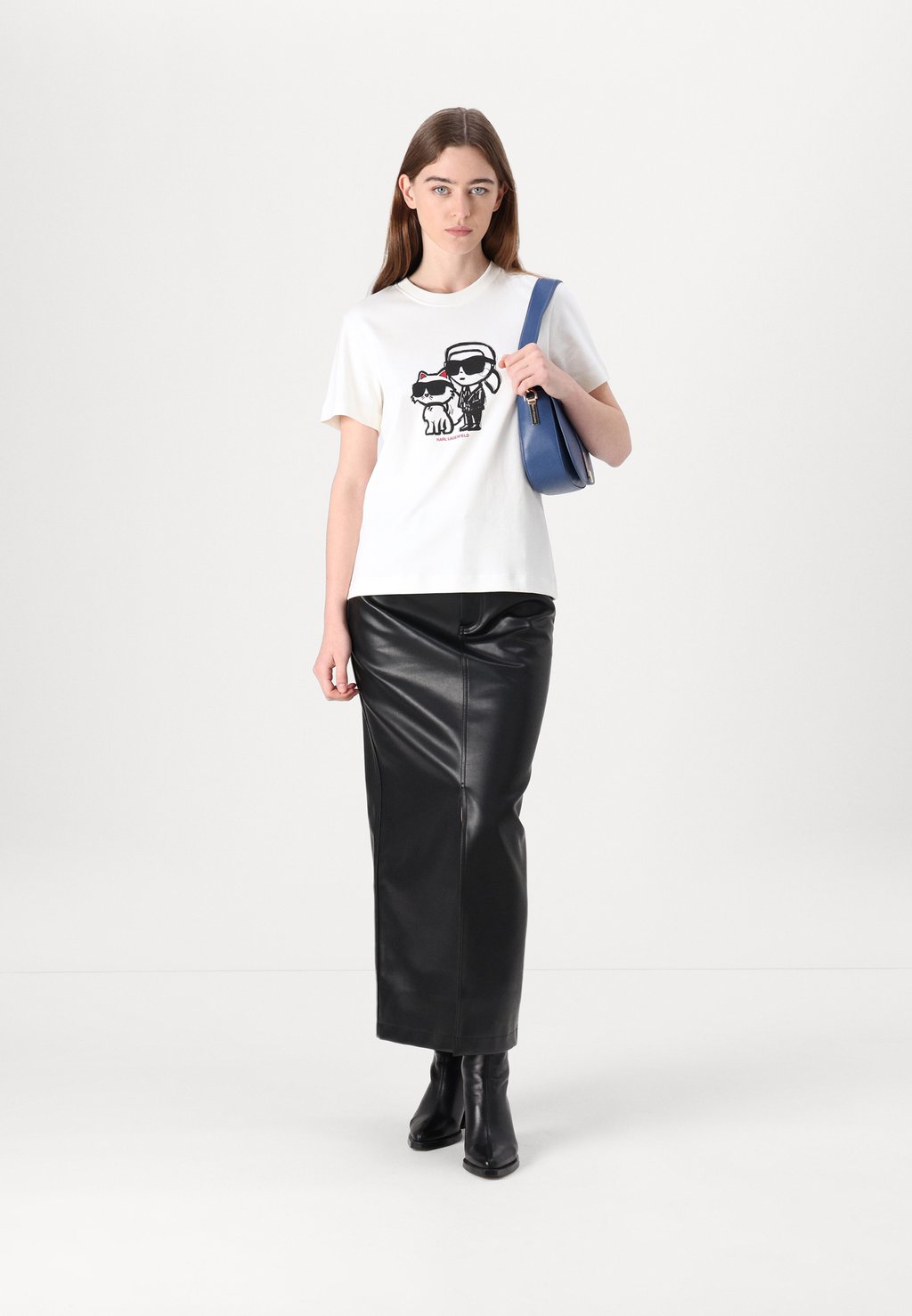 

Футболка с принтом IKON SKETCH DUO KARL LAGERFELD, молочный