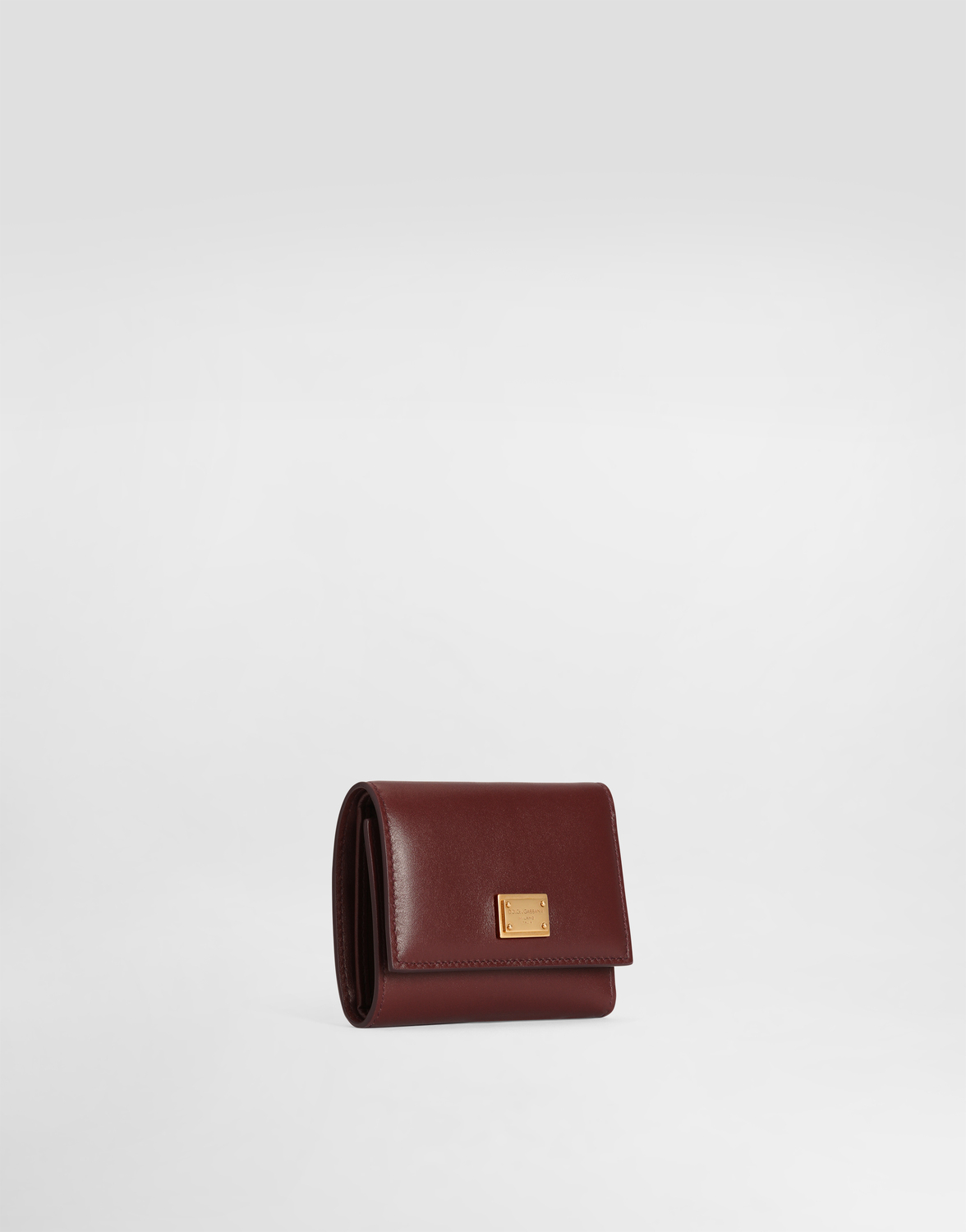Кошелек из мягкой телячьей кожи DOLCE & GABBANA, бордовый — фото 2