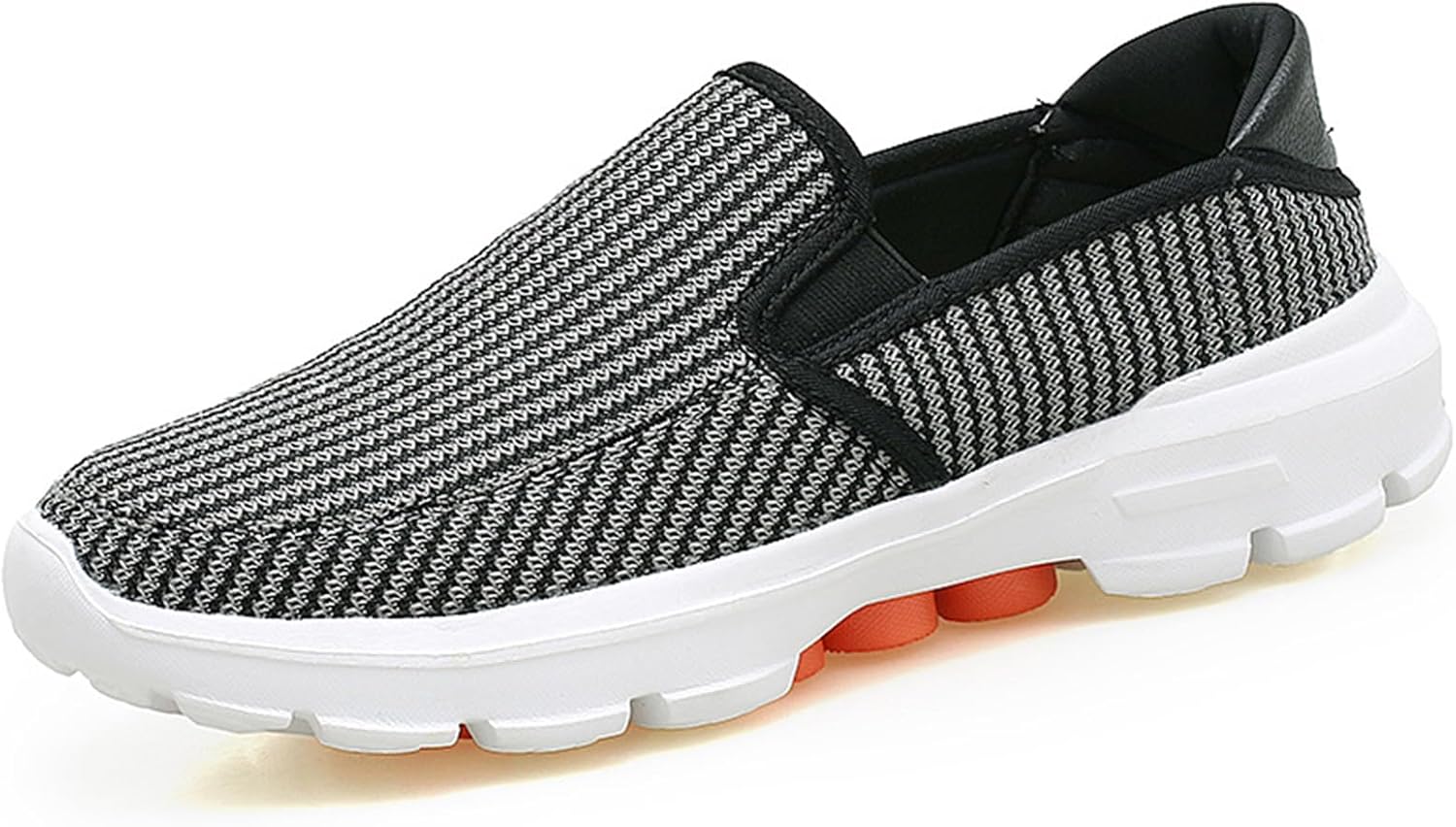 

Мужские вязаные кроссовки Crepuscute с сеткой, легкие летние тренировочные туфли, нескользящие, удобные повседневные обувь для ходьбы и спортивных занятий, белый