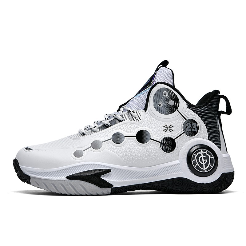 

Износостойкие амортизирующие детские баскетбольные кроссовки для подростков YUZHAOLIN, белый/черный