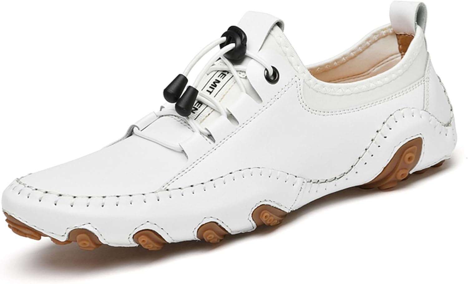 

Мужские кожаные лоферы с удобной застежкой, легкие и мягкие, с круглым носком, модель Penny, низкие мокасины-тапочки и прогулок Qklmwes, белый